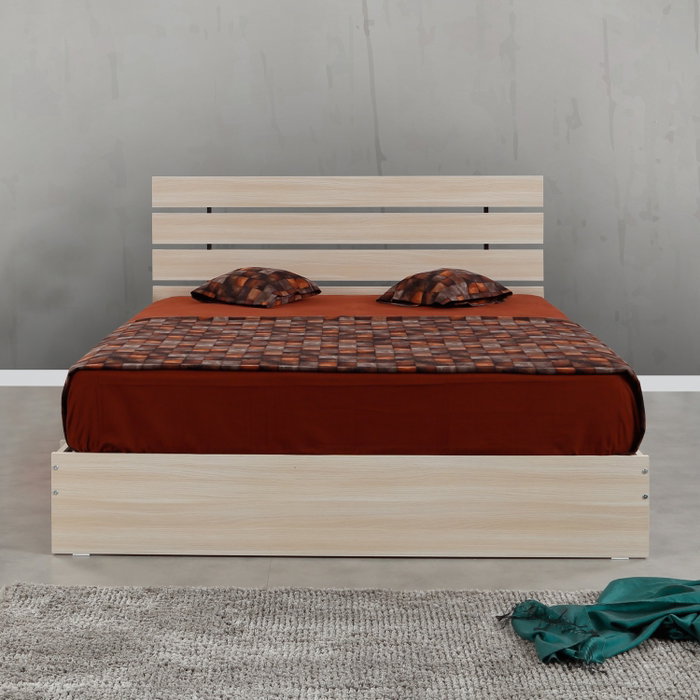 Hanah Home Somier Matrimonio 140 - Oak, Doble 140x190cm, Acabado Roble, Mueble Dormitorio